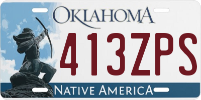 OK license plate 413ZPS