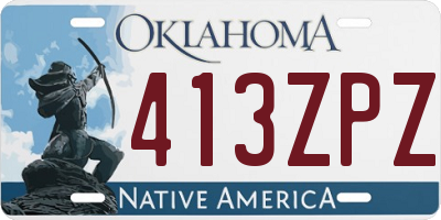 OK license plate 413ZPZ