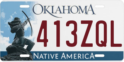 OK license plate 413ZQL