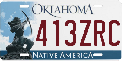 OK license plate 413ZRC