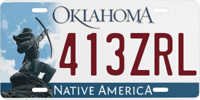 OK license plate 413ZRL