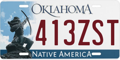 OK license plate 413ZST