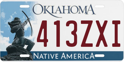 OK license plate 413ZXI