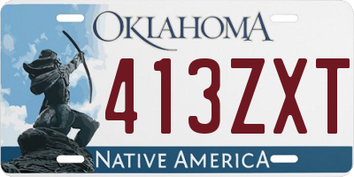 OK license plate 413ZXT