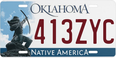 OK license plate 413ZYC