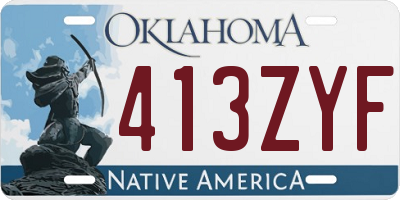 OK license plate 413ZYF