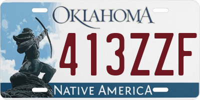 OK license plate 413ZZF