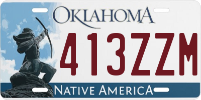 OK license plate 413ZZM