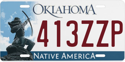 OK license plate 413ZZP