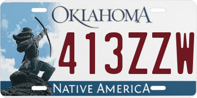 OK license plate 413ZZW