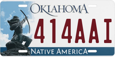 OK license plate 414AAI