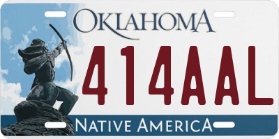 OK license plate 414AAL