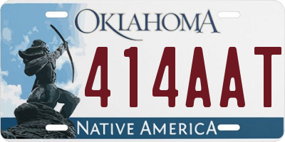 OK license plate 414AAT