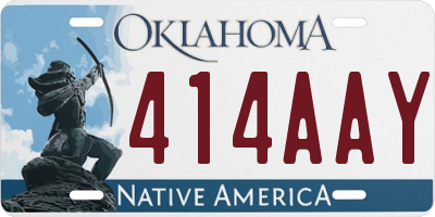 OK license plate 414AAY