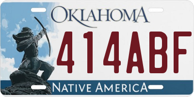 OK license plate 414ABF