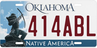 OK license plate 414ABL