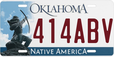 OK license plate 414ABV