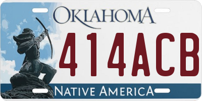 OK license plate 414ACB
