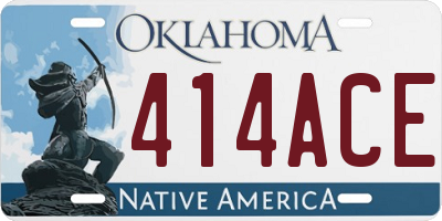 OK license plate 414ACE