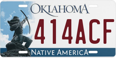 OK license plate 414ACF