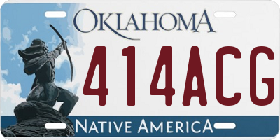 OK license plate 414ACG