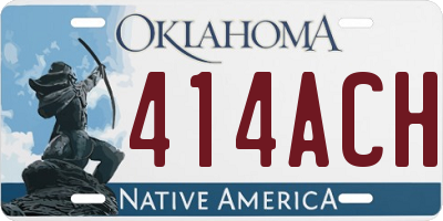 OK license plate 414ACH