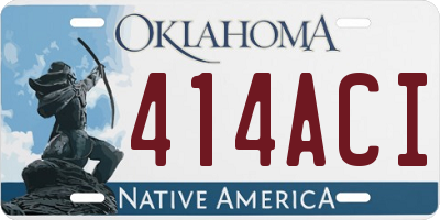 OK license plate 414ACI