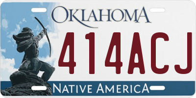 OK license plate 414ACJ