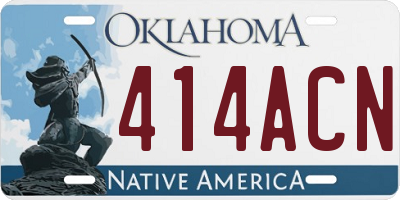 OK license plate 414ACN