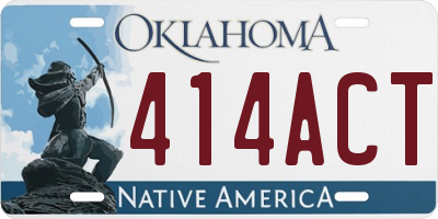 OK license plate 414ACT