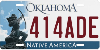 OK license plate 414ADE