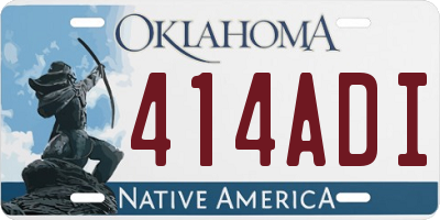 OK license plate 414ADI