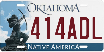 OK license plate 414ADL