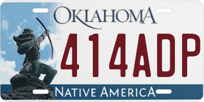 OK license plate 414ADP