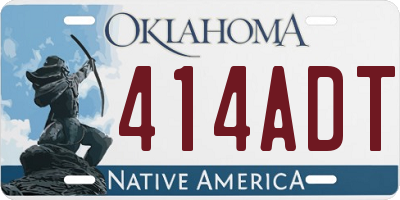 OK license plate 414ADT