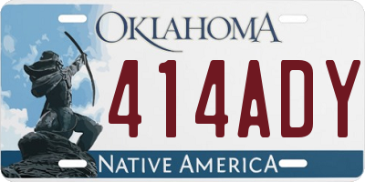 OK license plate 414ADY