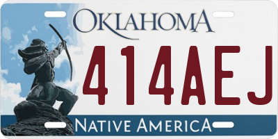 OK license plate 414AEJ