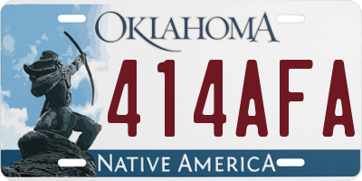 OK license plate 414AFA