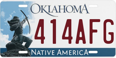 OK license plate 414AFG