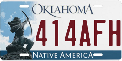 OK license plate 414AFH