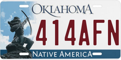 OK license plate 414AFN