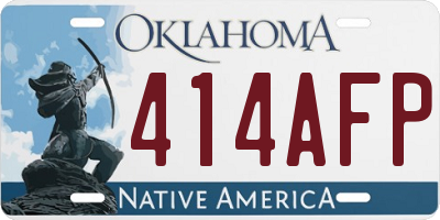 OK license plate 414AFP