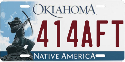 OK license plate 414AFT