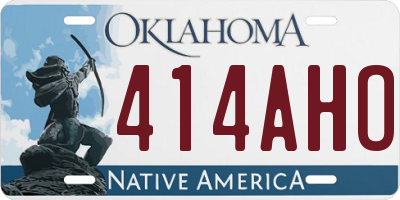 OK license plate 414AHO