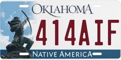 OK license plate 414AIF