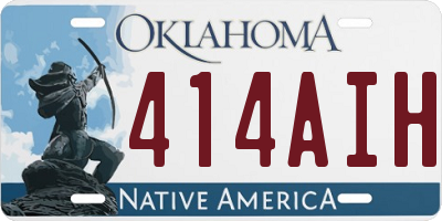 OK license plate 414AIH