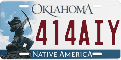 OK license plate 414AIY