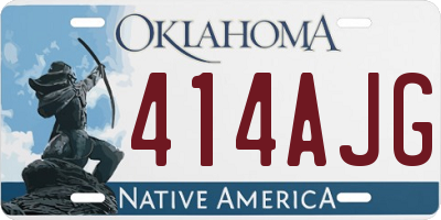 OK license plate 414AJG