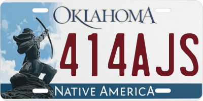 OK license plate 414AJS
