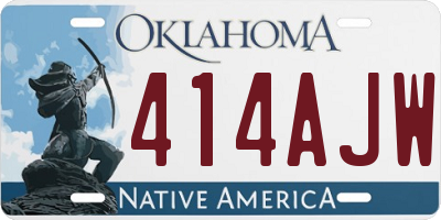 OK license plate 414AJW